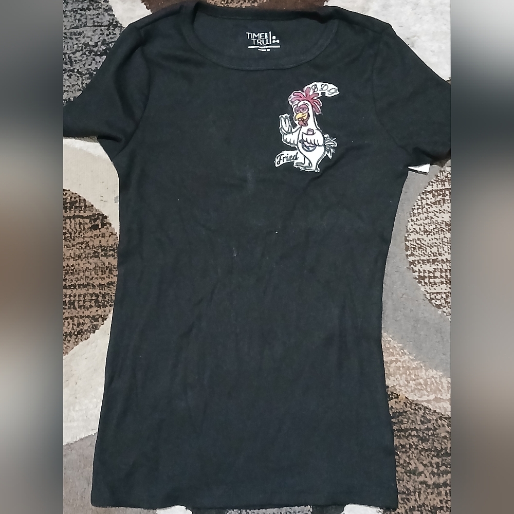 Kids Black Graphic T-Shirt